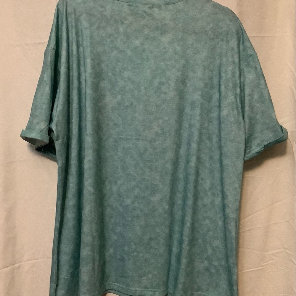 Teal Graphic T-Shirt with Cowboy Design - Picture 2 of 4